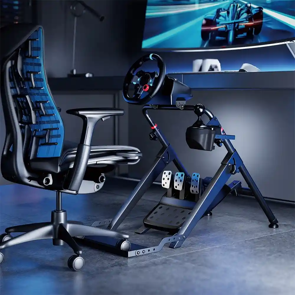 Soporte Universal Plegable Para Simulador Timón Y Palanca Techgo Sptg-05, Compatible Logitech Y +