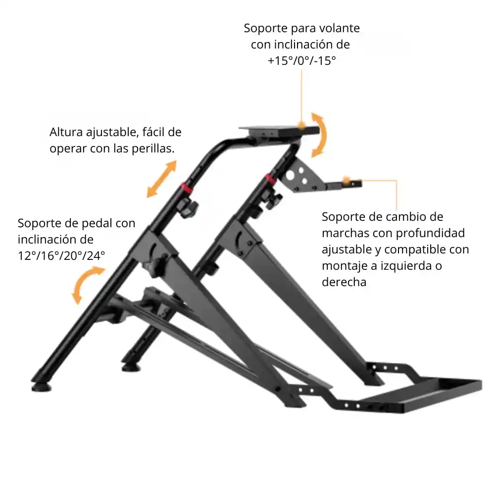Soporte Universal Plegable Para Simulador Timón Y Palanca Techgo Sptg-05, Compatible Logitech Y +