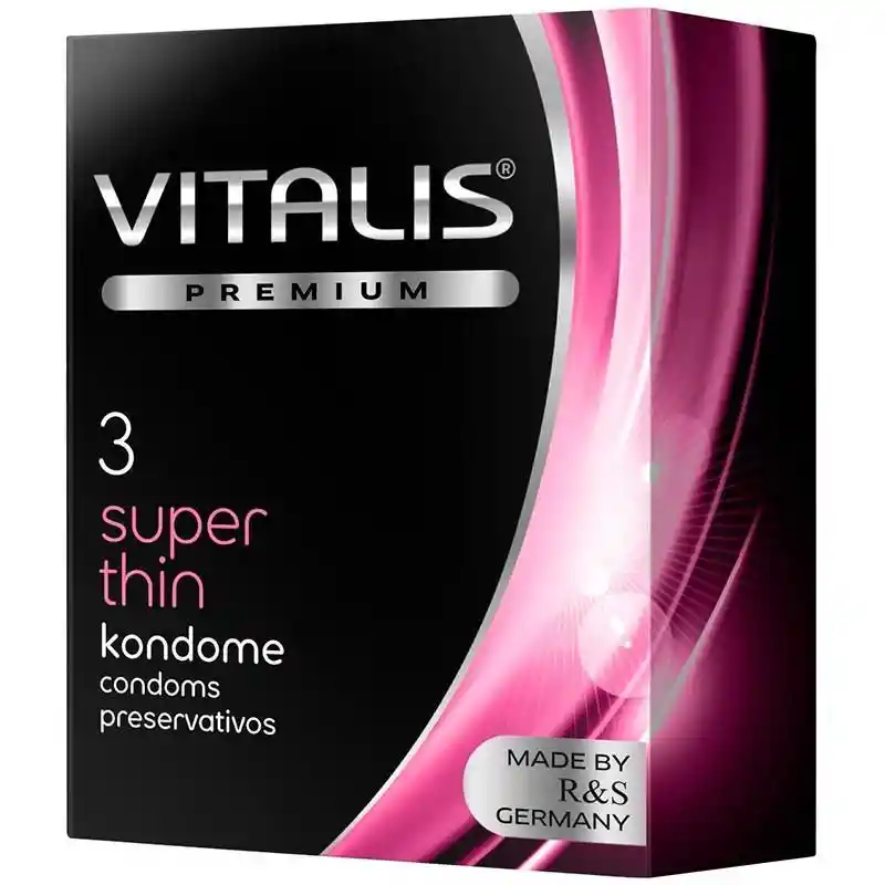 Condón Vitalis Super Thin Ultra Delgado X 3 Unidades