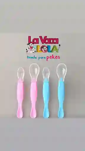 Cubiertos De Silicona X 2 Rosado