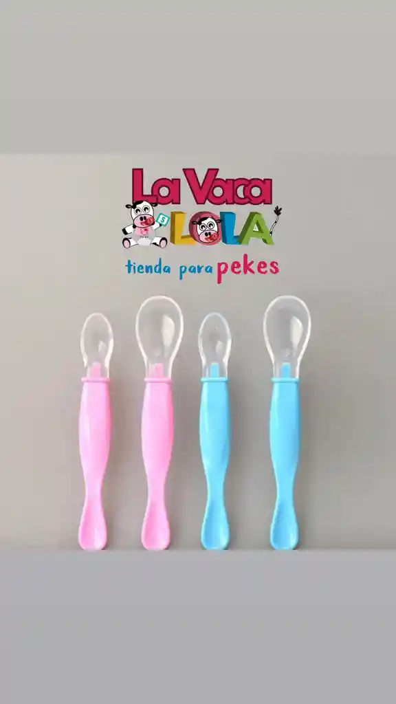 Cubiertos De Silicona X 2 Azul