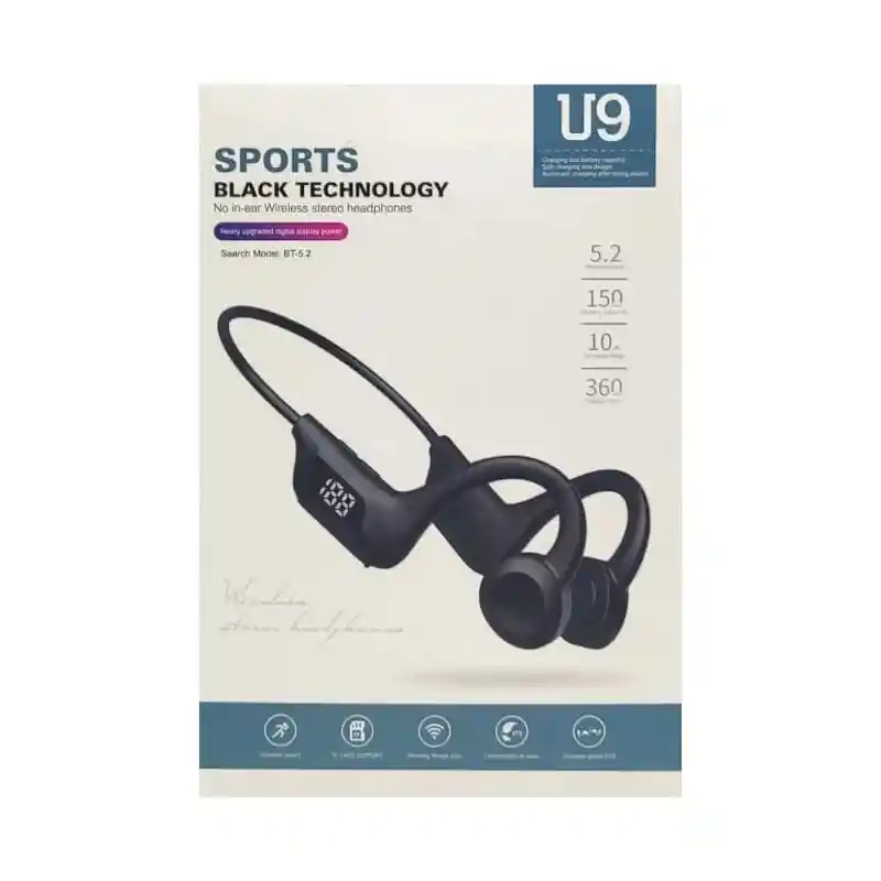 Audífonos Deportivos Inalámbricos U9 Bluetooth Conducción Osea