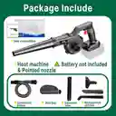 Aspirador Y Soplador Inalámbrico Con 4 Boquillas Para Limpieza