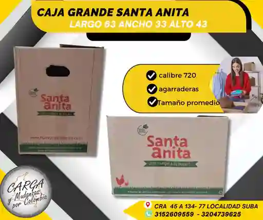 Caja Grande Para Mudanza Santa Anita 63 Largo X43 Alto X33 Ancho- Empaque Y Embalaje