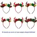 Balaca Navideña Diadema Navidad Reno Y Flores