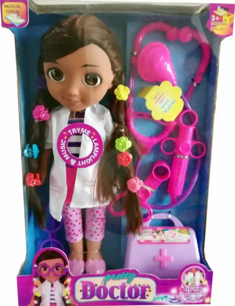 Muñeca Doctora Juguete Sonido Accesorios Niñas Infantil