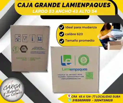 Caja Grande Para Mudanza Lamienpaques 54 Largo X53 Alto X42 Ancho Empaque Y Embalaje