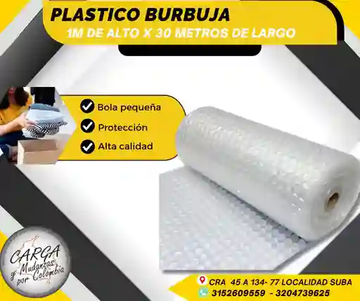 Plástico Burbuja-papel Burbuja Por Rollo De 1 Mtro De Alto X 30 Mtrs De Largo Empaque Para Mudanza Y Embalaje