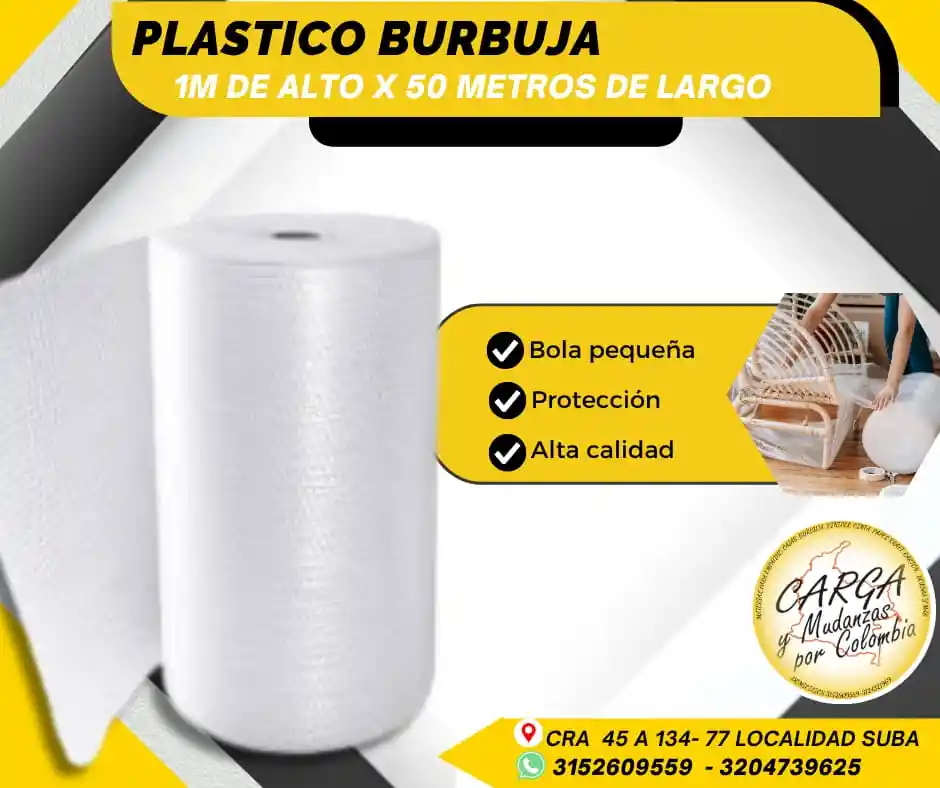 Plástico Burbuja-papel Burbuja Por Rollo 1mx50m-empaque Para Mudanza Y Embalaje