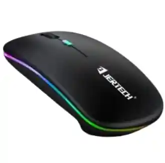 Mouse Inalámbrico Recargable Jertech 1600 Dpi Con Doble Conexión Usb + Bluetooth