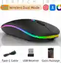 Mouse Inalámbrico Recargable Jertech 1600 Dpi Con Doble Conexión Usb + Bluetooth