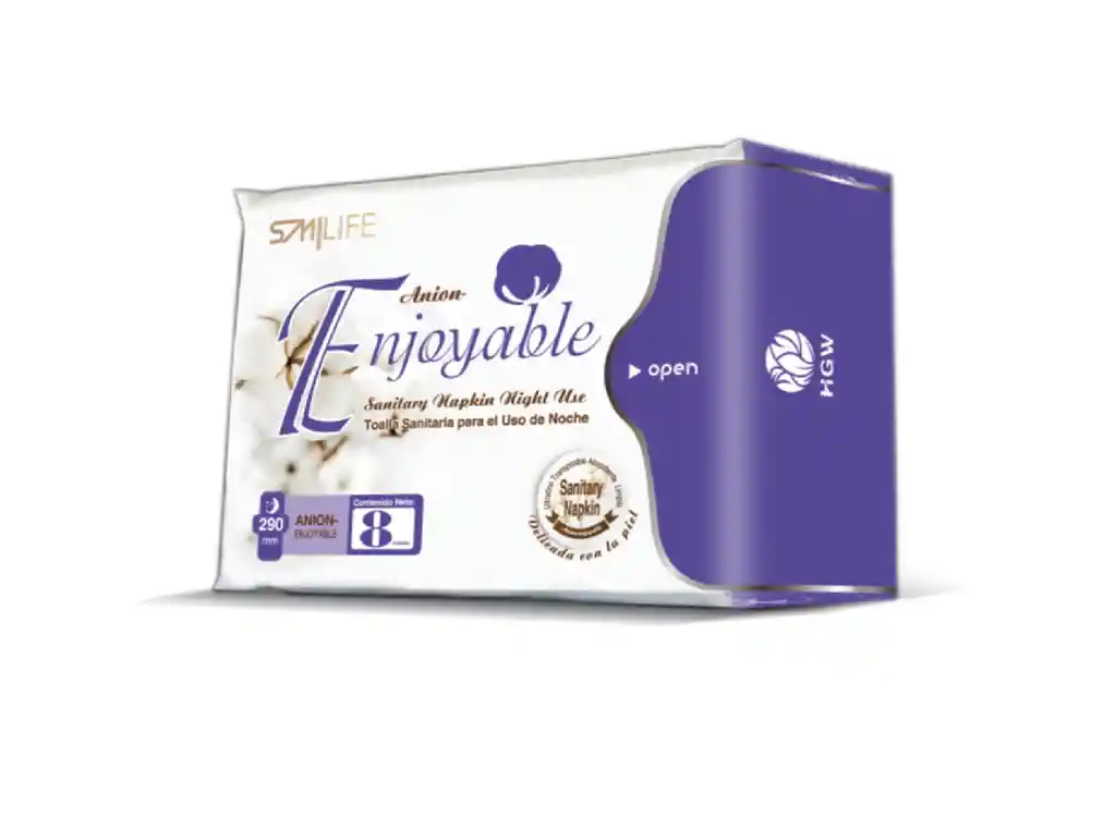 Toallas Sanitaria Con Aniones De Turmalina Noche