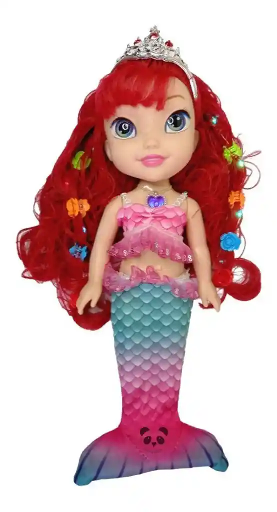 Muñeca Juguete Sirenita Con Luces Y Sonido