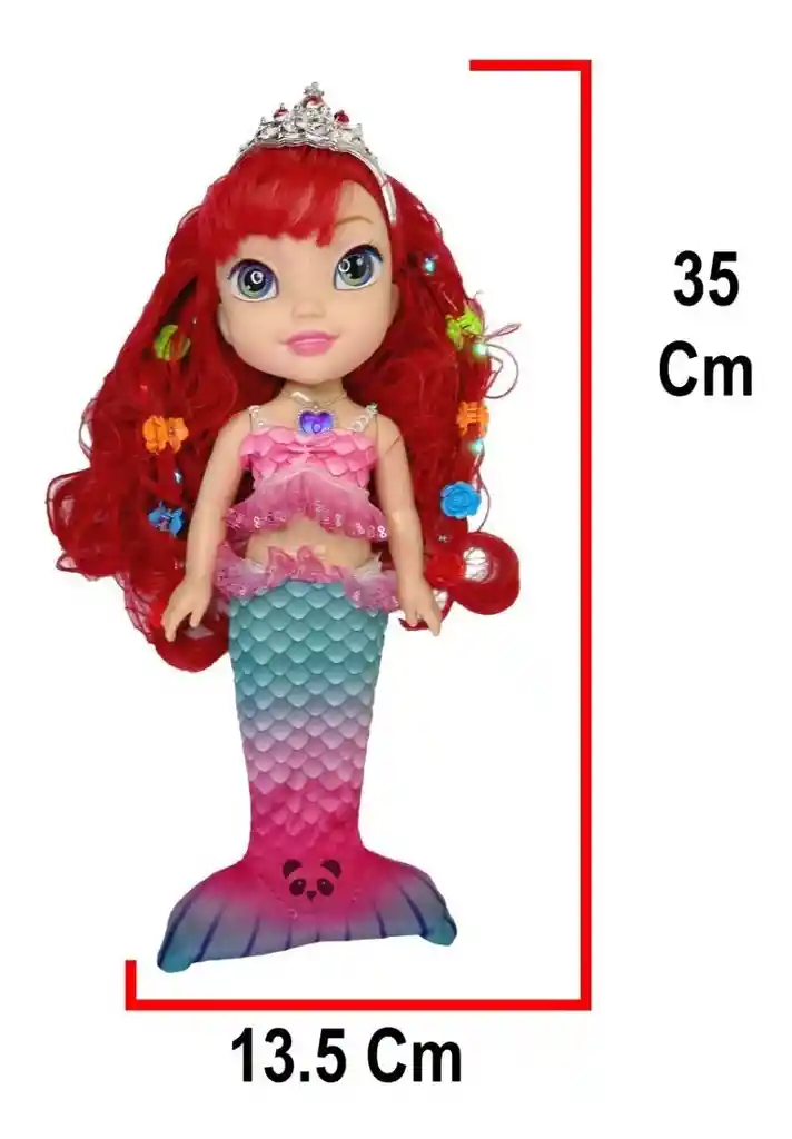 Muñeca Juguete Sirenita Con Luces Y Sonido