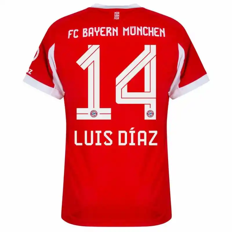 Camiseta Bayer Múnich Con Dorsal #14 Luis Diaz ( Talla L)