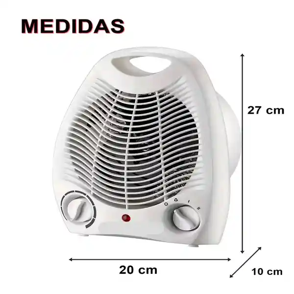 Calefactor Con Ventilador 2 En 1 Control Temperatura Portatil