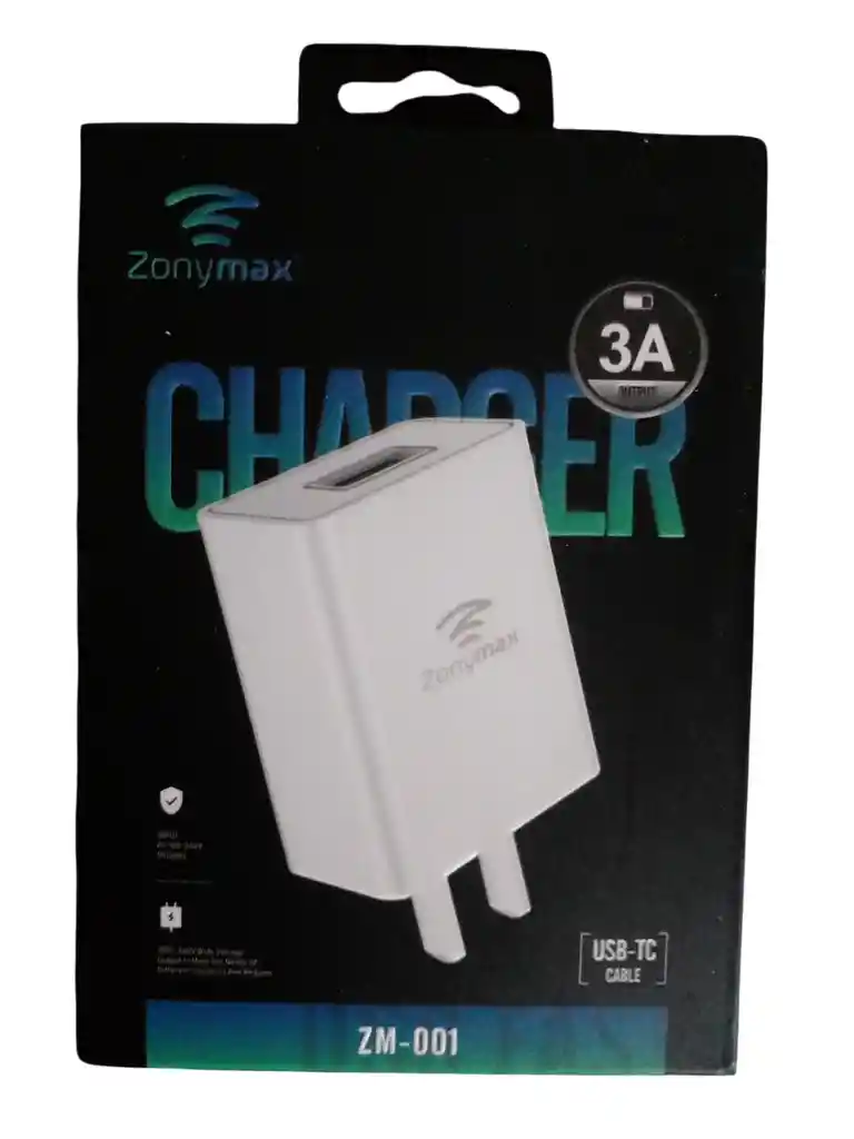 Cargador Zonymax Usb-c (tipo-c) 3amperios (15vatios)