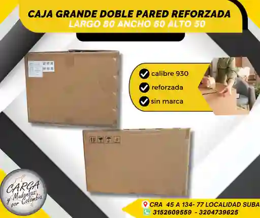 Caja Extra Grande Sin Marca Reforzada Doble Pared 80 De Alto X60 Ancho X 50 Alto Empaque Y Embalaje Para Mudanza