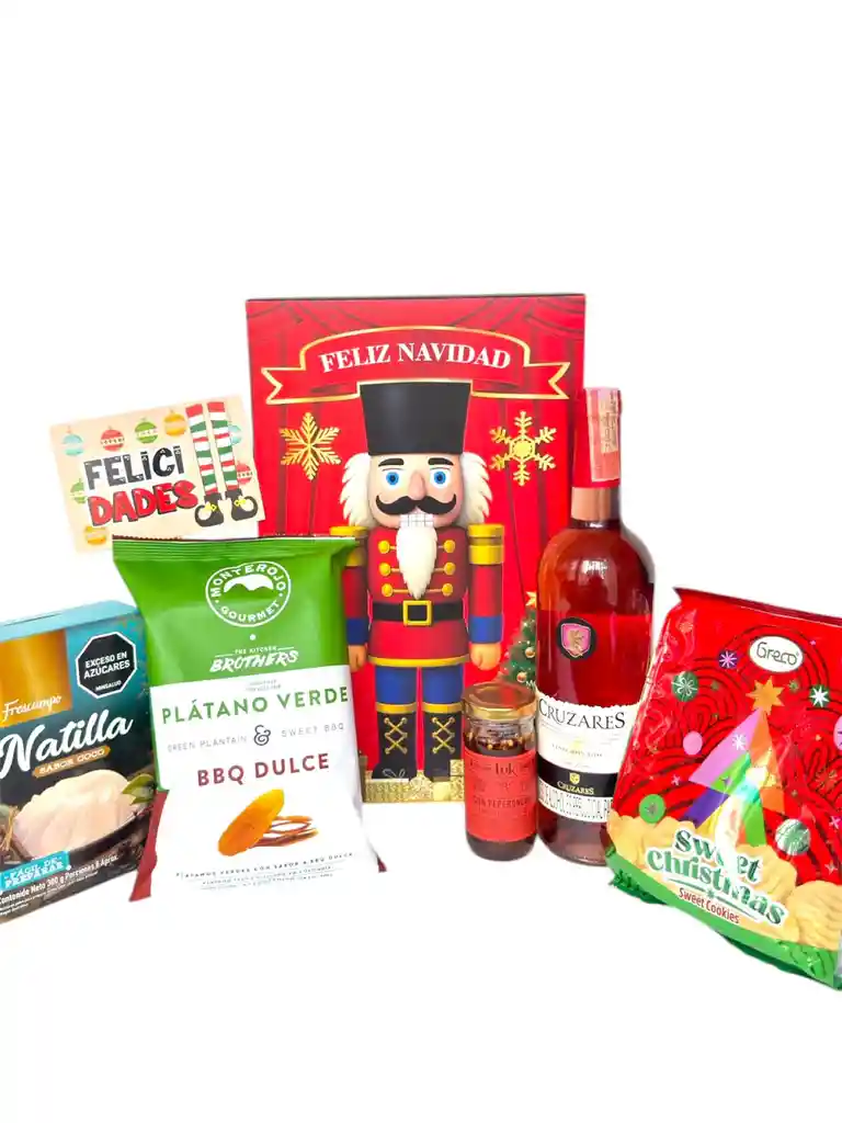 Ancheta Encuentro Familiar Con Vino, Natilla Y Galletas - Regalo De Navidad - Ancheta Regalo Familiar O Empresarial