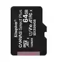 Memoria Microsd 64gb Sdhc Kingston Clase 10 100 Mb/s Video Hd Nueva Sellada Blister