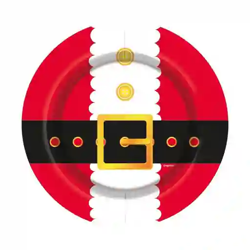 Plato De Papanoel Navidad X8