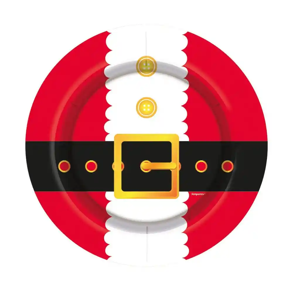 Plato De Papanoel Navidad X8