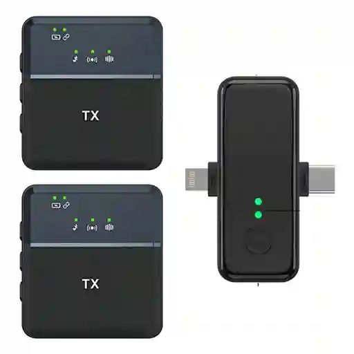 Micrófono De Solapa Inalambrico Doble Iphone Y Android Sx31