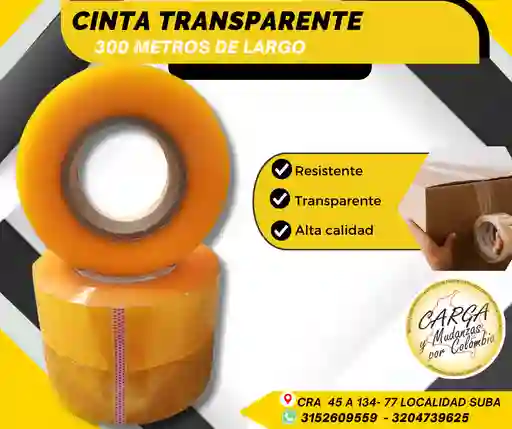 Cinta Transparente 300 Metros -empaque Y Embalaje