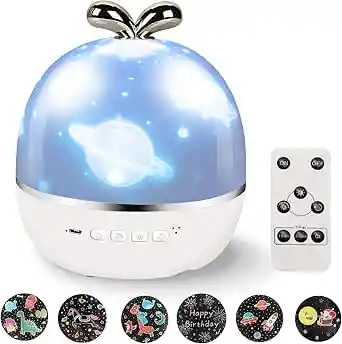 Lámpara De Proyección Rotativa 360° 6 Películas