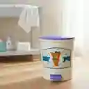 Caja Organizadora 10ltrs Y Papelera Bebé 7 Ltrs Orden Fácil Azul Lavanda Con Diseño Para Bebe