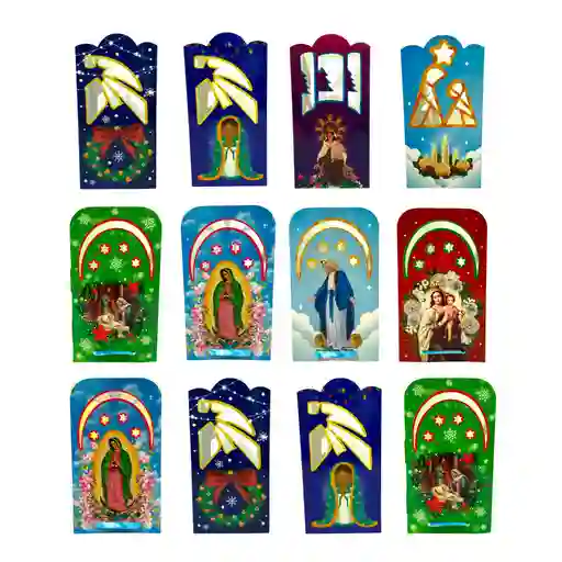 24 Faroles Navideños Día De Las Velitas Navidad