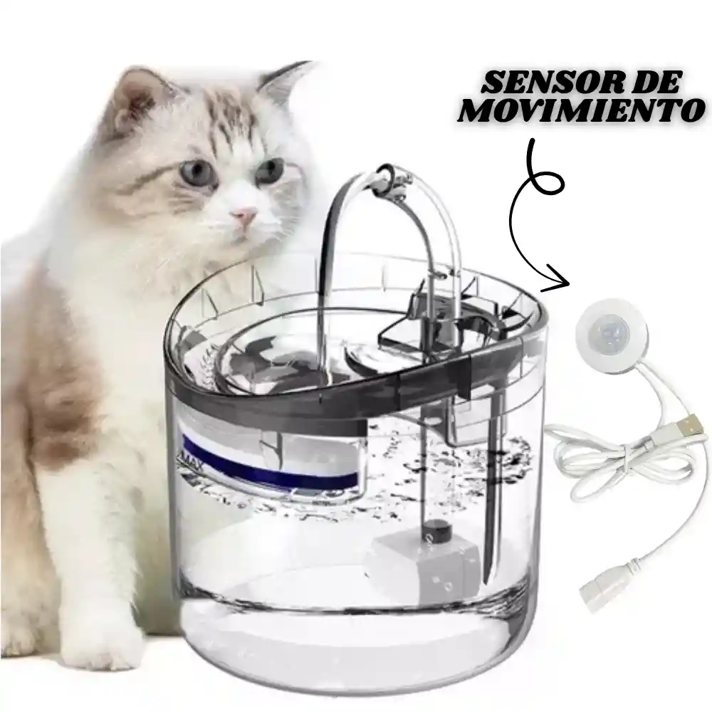 Bebedero Fuente Grifo De Agua Automatico Para Mascotas Con Sensor De Movimiento