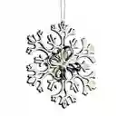 Adorno Arbol Santini Copo Nieve 15x3cm Plateado Plastico