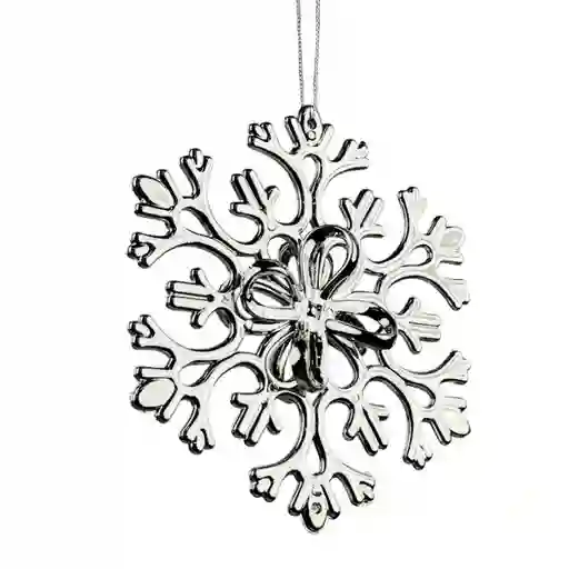 Adorno Arbol Santini Copo Nieve 15x3cm Plateado Plastico