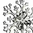 Adorno Arbol Santini Copo Nieve 15x3cm Plateado Plastico