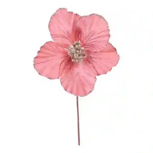 Flor Santini Poinsettia 25cm Rose Gold Poliester