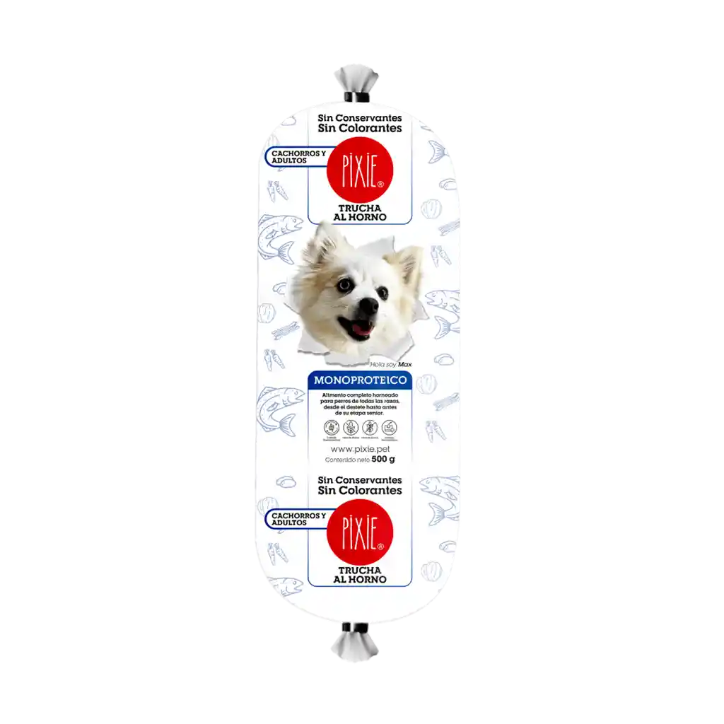Alimento Húmedo Para Perro Pixie Dieta Monoproteica Trucha 500 G