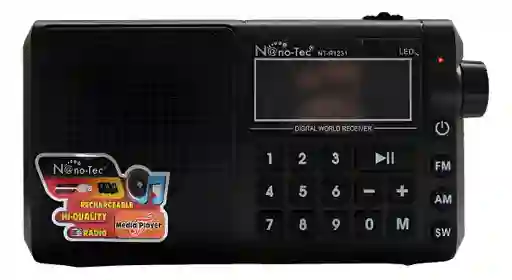 Radio Parlante Tres Bandas Fm Am Sw Recargable Panel Solar