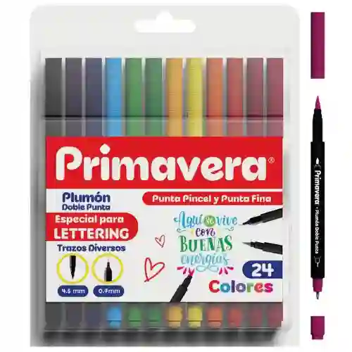 Plumones Doble Punta Para Lettering Primavera X24