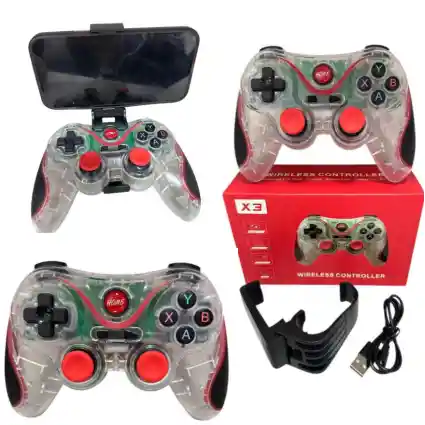 Control Inalámbrico Pro Con Doble Motor + Soporte Extensible Para Celular