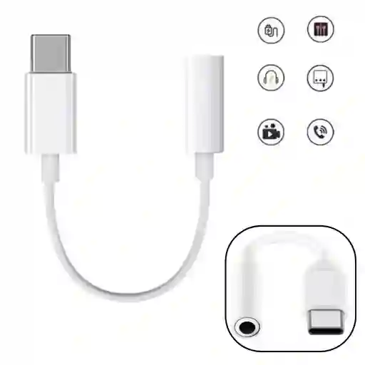 Adaptador De Audio Tipo C A Jack 3.5mm