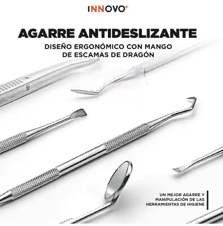 Kit Profesional Limpieza Dental En Acero Inoxidable Estuche Premium