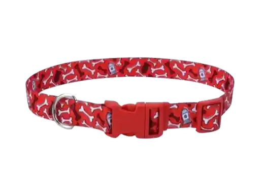 Coastal Perro Styles Huesos Rojo Collar X-small 3/8 Pulg