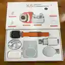 Combo Reloj Watch X8 Ultra + Audifonos In Ear + Power Bank Negro O Naranja
