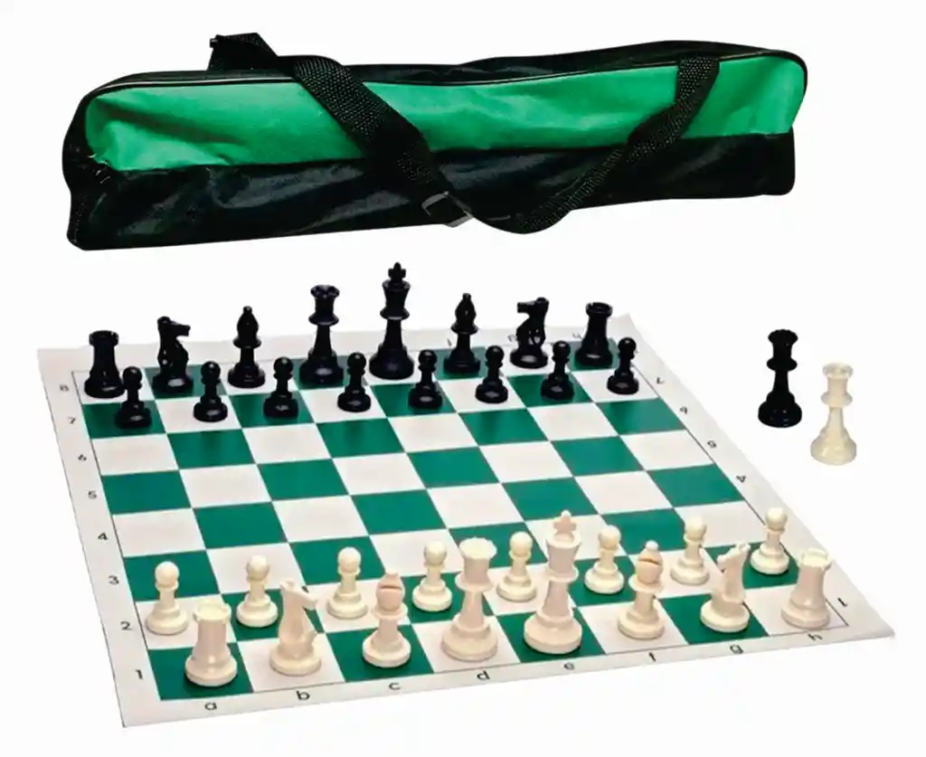 Tablero Ajedrez Profesional 30cm Enrollable Estuche Portable