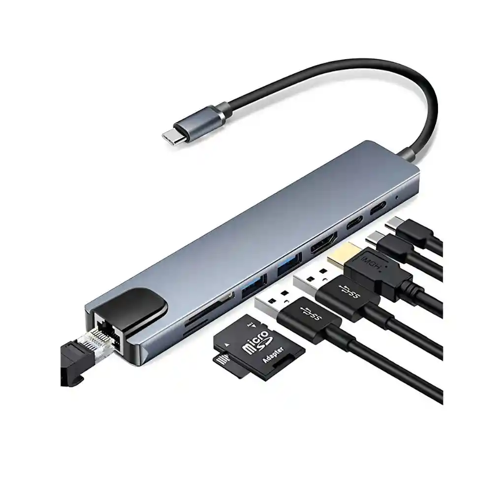 Hub Multipuerto 8 En 1