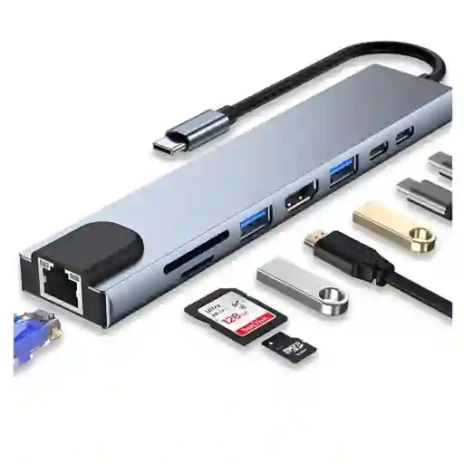 Hub Multipuerto 8 En 1