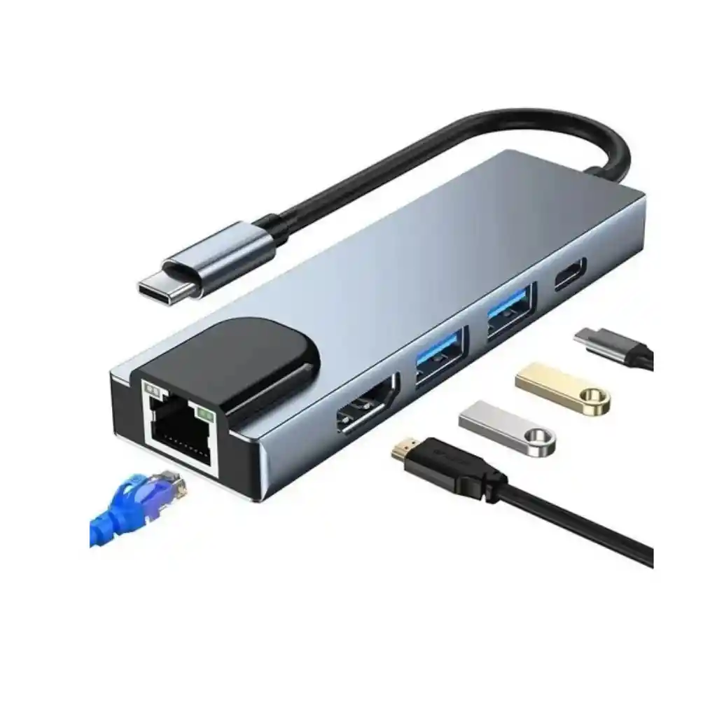 Hub Multipuerto 5 En 1