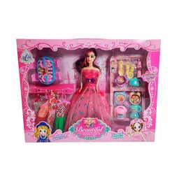 Muñeca Princesa Con Vestidos + Accesorios De Cocina Juguete