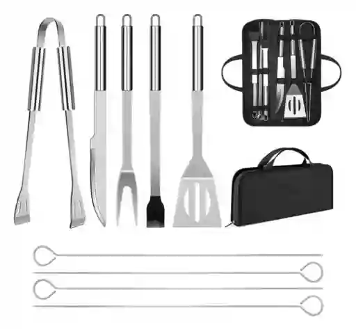 Set Herramientas Bbq Estuche Transporte